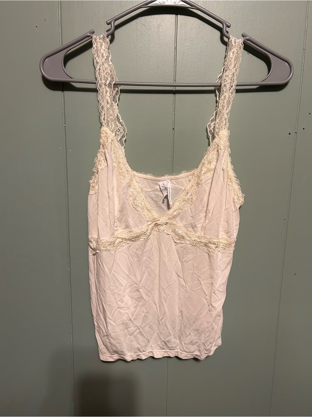 Urban Outfitters Ivory Lace-Trim Camisole